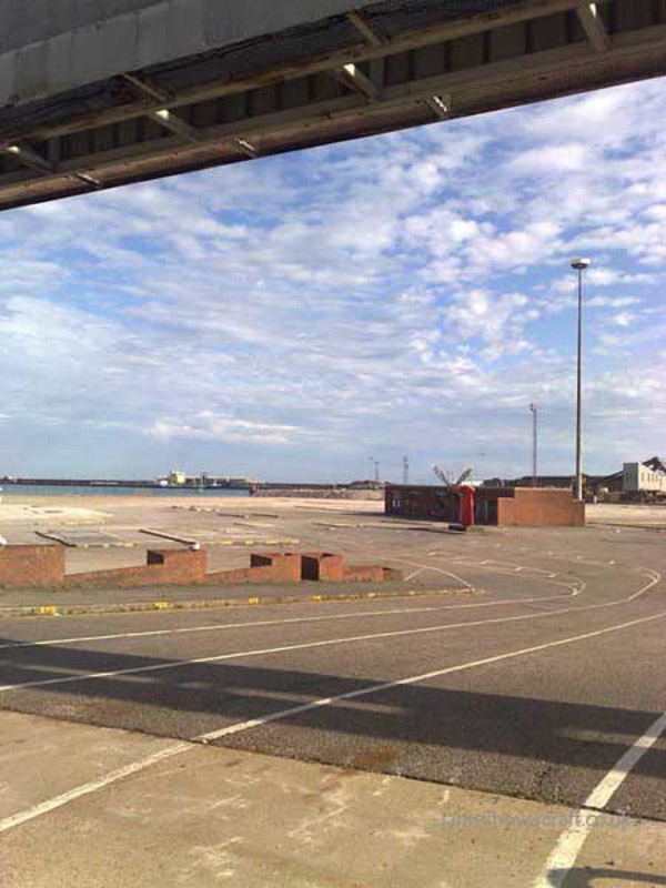 Dover Hoverport being demolished, August 2009 - The site where once stood a proud icon of 1980s technological dream (credit: James Rowson).